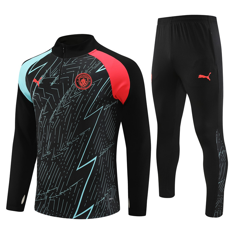 Manchester City 23-24 Long Sleeve Training Set -Black Camouflage